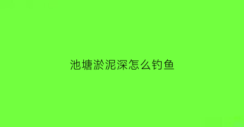 池塘淤泥深怎么钓鱼(淤泥多的塘怎么钓鱼)