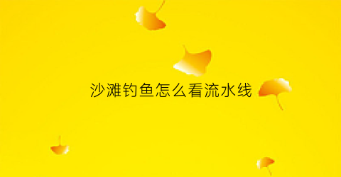 沙滩钓鱼怎么看流水线(沙滩怎么钓大鱼)