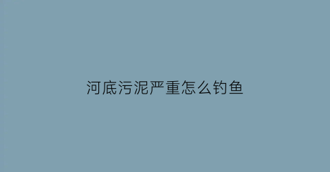 河底污泥严重怎么钓鱼