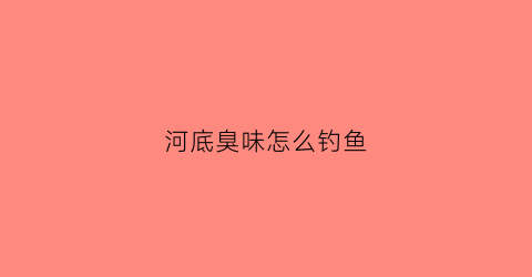 河底臭味怎么钓鱼