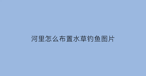 河里怎么布置水草钓鱼图片(河边有水草的地方怎么钓鱼)