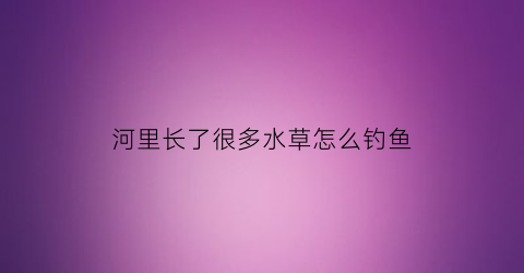 河里长了很多水草怎么钓鱼(河里有水草)
