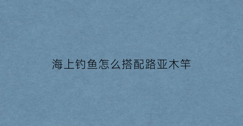 海上钓鱼怎么搭配路亚木竿(海边钓鱼路亚竿选择)