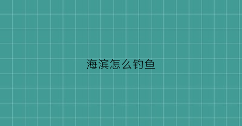 海滨怎么钓鱼(海滩怎么钓鱼)