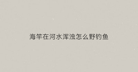 海竿在河水浑浊怎么野钓鱼(海竿河里钓鱼技巧)