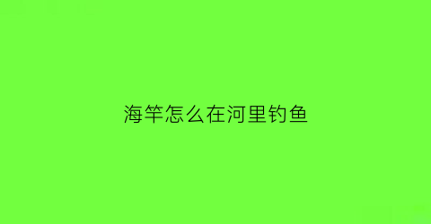 海竿怎么在河里钓鱼(海杆怎样在河里钓到大鱼)