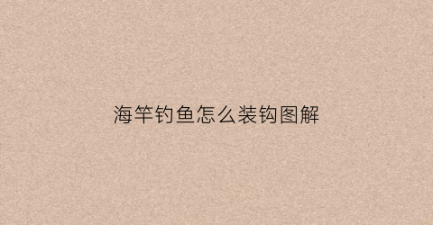 海竿钓鱼怎么装钩图解(海竿怎么装钩使用)