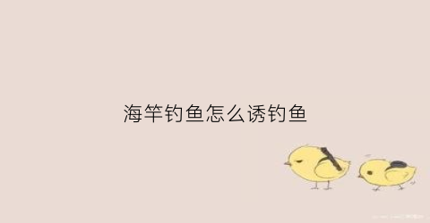 海竿钓鱼怎么诱钓鱼(海竿钓鱼技巧)