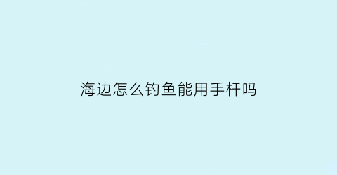 “海边怎么钓鱼能用手杆吗(海边钓鱼用什么鱼竿最好)