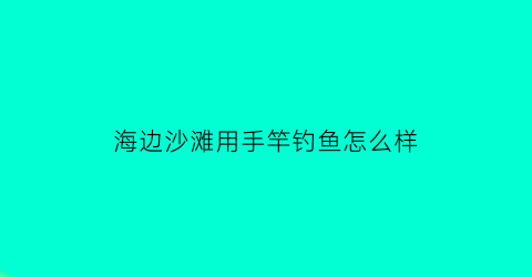 海边沙滩用手竿钓鱼怎么样(海边用手杆怎么钓)