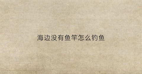 海边没有鱼竿怎么钓鱼