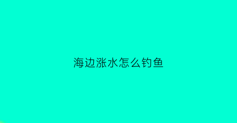 海边涨水怎么钓鱼(海边水位上涨)
