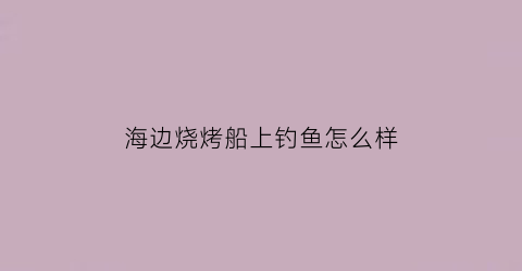 海边烧烤船上钓鱼怎么样(海边烧烤船上钓鱼怎么样啊)