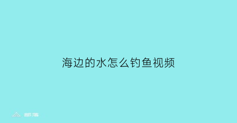 海边的水怎么钓鱼视频