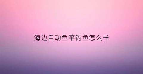 “海边自动鱼竿钓鱼怎么样(海边钓鱼用手竿可以吗)