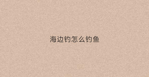 海边钓怎么钓鱼(海边如何钓鱼)