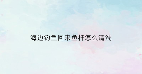 海边钓鱼回来鱼杆怎么清洗(海边手竿钓鱼)