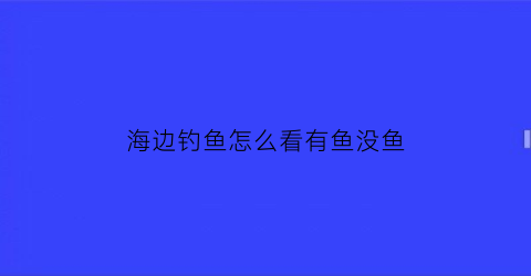 “海边钓鱼怎么看有鱼没鱼(海里钓鱼怎么看鱼路)