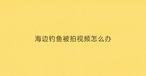 海边钓鱼被拍视频怎么办