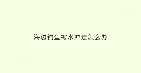 “海边钓鱼被水冲走怎么办(在海里钓鱼)