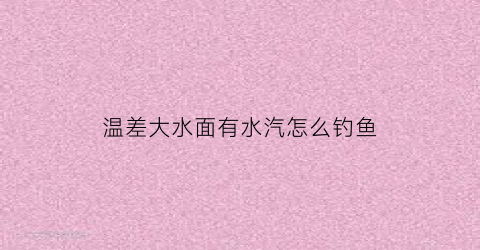 “温差大水面有水汽怎么钓鱼(温差大水面有水汽怎么钓鱼呢)