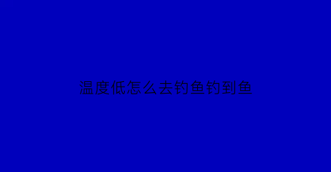 “温度低怎么去钓鱼钓到鱼(温度低怎么去钓鱼钓到鱼呢)