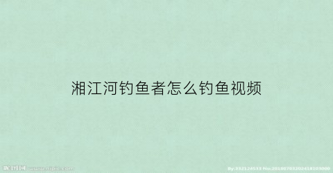 湘江河钓鱼者怎么钓鱼视频(2021湘江河可以钓鱼吗)