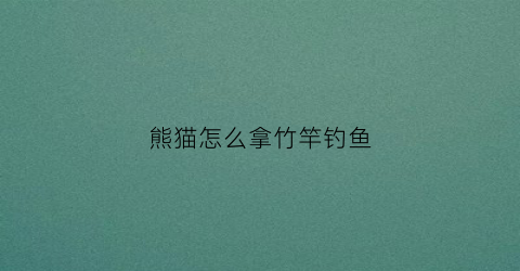 熊猫怎么拿竹竿钓鱼(熊猫耍竹竿)