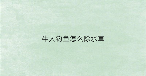牛人钓鱼怎么除水草(野钓除水草工具)