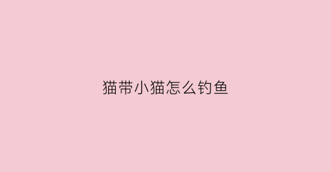 猫带小猫怎么钓鱼(小猫钓鱼怎么钓大鱼)