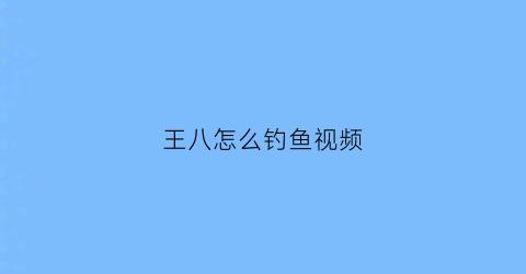 王八怎么钓鱼视频(王八怎么钓)