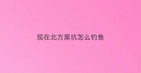现在北方黑坑怎么钓鱼(北方黑坑钓鲤鱼技巧)