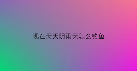 现在天天阴雨天怎么钓鱼(阴天下雨钓鱼怎么样)