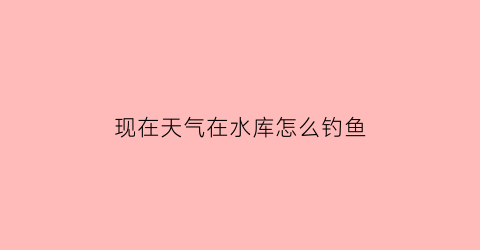 “现在天气在水库怎么钓鱼(现在天气在水库怎么钓鱼最好)