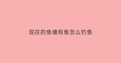 现在的鱼塘有鱼怎么钓鱼(鱼塘里钓鱼)