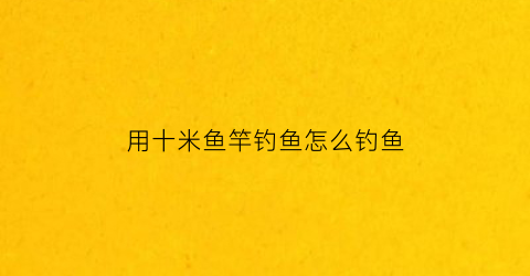 “用十米鱼竿钓鱼怎么钓鱼(十米钓鱼竿配多长的线)