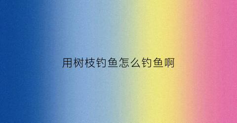 用树枝钓鱼怎么钓鱼啊(用树枝做鱼钩)