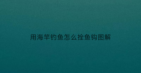用海竿钓鱼怎么拴鱼钩图解(海钓竿如何绑鱼钩)