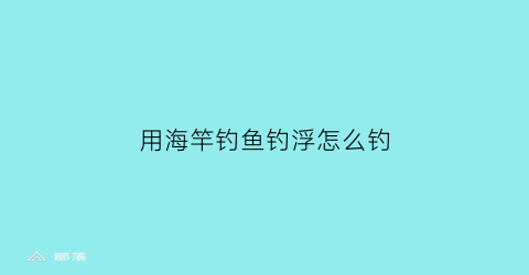 “用海竿钓鱼钓浮怎么钓(海竿钓浮怎么调漂图解)