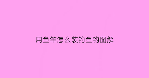 用鱼竿怎么装钓鱼钩图解(鱼竿如何装鱼钩)