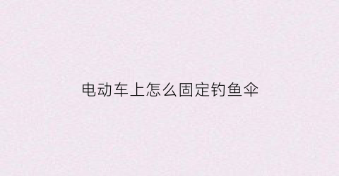 电动车上怎么固定钓鱼伞(电动车怎么撑伞)