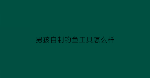 男孩自制钓鱼工具怎么样(自制钓鱼各类钓鱼工具)