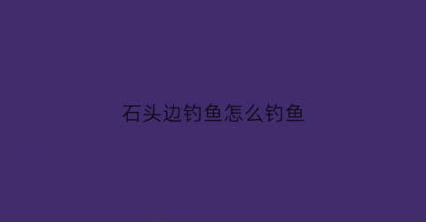 石头边钓鱼怎么钓鱼(石头野钓)