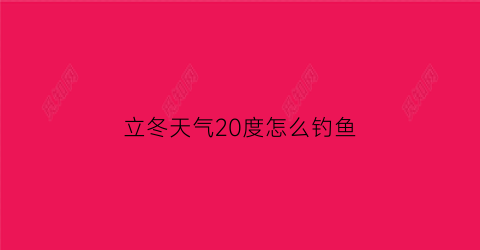 立冬天气20度怎么钓鱼(冬天20度钓鱼钓深还是钓浅)