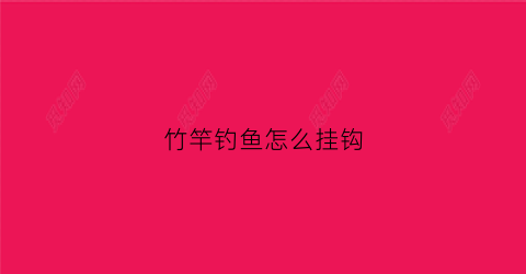 竹竿钓鱼怎么挂钩(竹竿钩子)