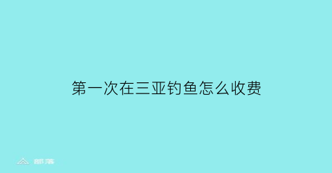 “第一次在三亚钓鱼怎么收费(三亚野钓)