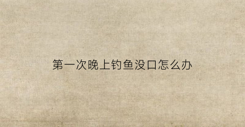 第一次晚上钓鱼没口怎么办(晚上钓鱼一口没有)