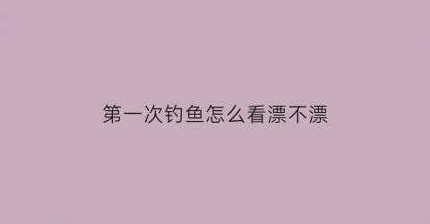 “第一次钓鱼怎么看漂不漂(新手怎么钓鱼怎么看漂)