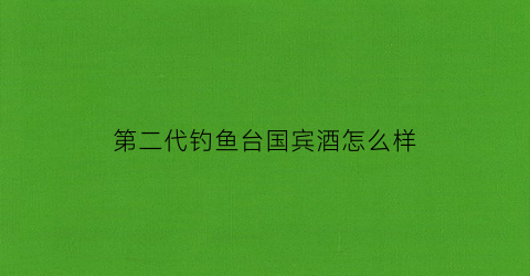第二代钓鱼台国宾酒怎么样