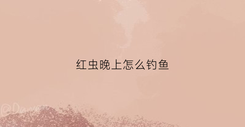 红虫晚上怎么钓鱼(红虫白天用还是晚上用)